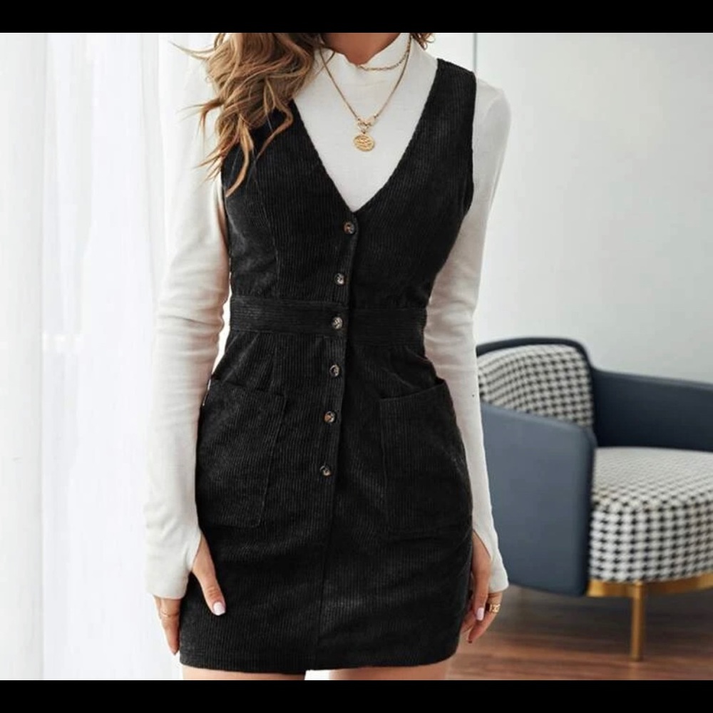 Black Overall Dress